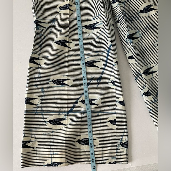 Vintage Addenda Pressed Flare High Rise Bird Fabric Pants size 4/6 - Picture 6 of 8